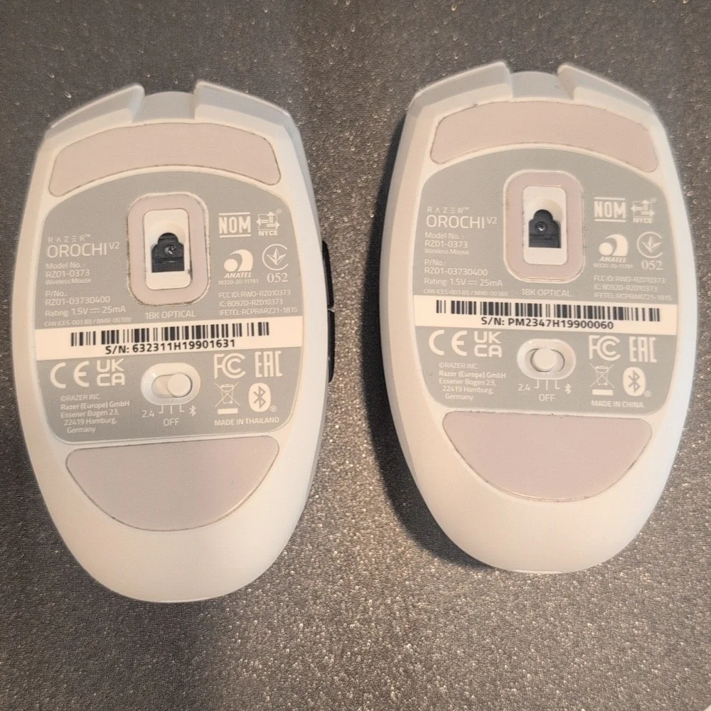 Razer Dual Wireless Mouse Set in White Orochi